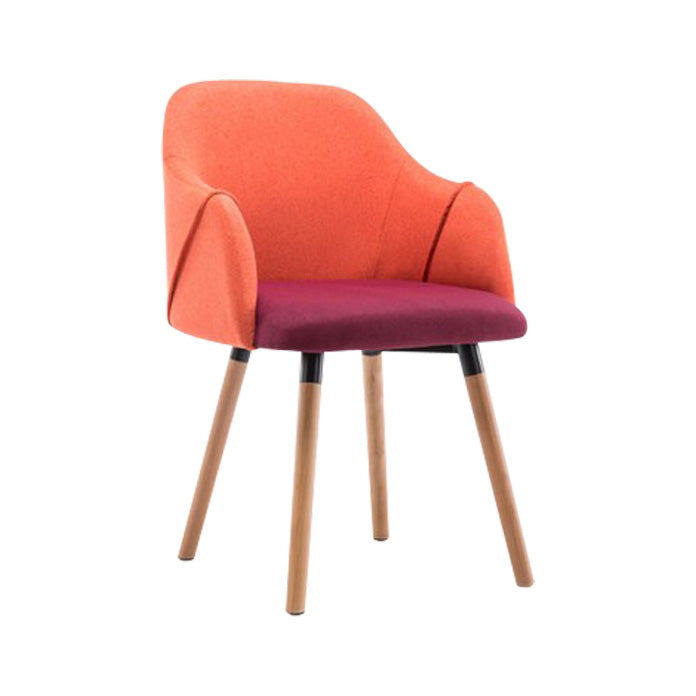 Nordic Style Solid Wood Dining Room Chair Upholstered Arm Chair for Home Use