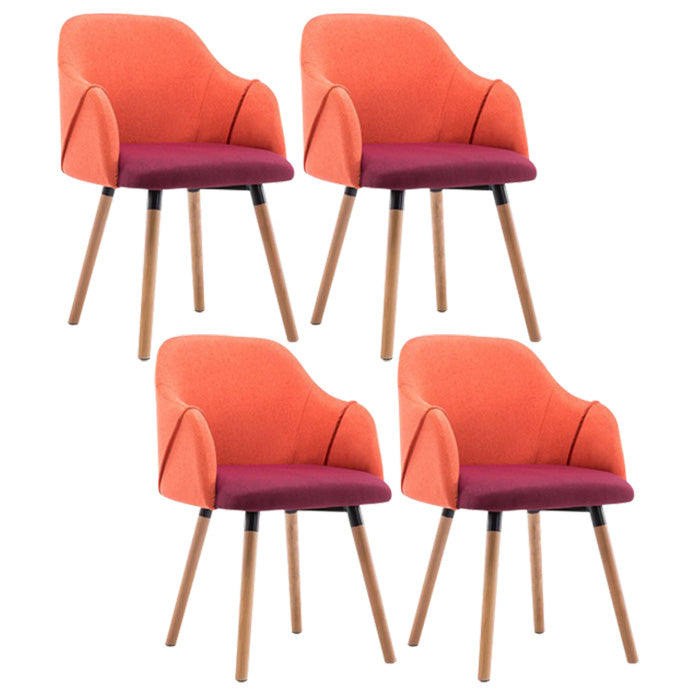 Nordic Style Solid Wood Dining Room Chair Upholstered Arm Chair for Home Use