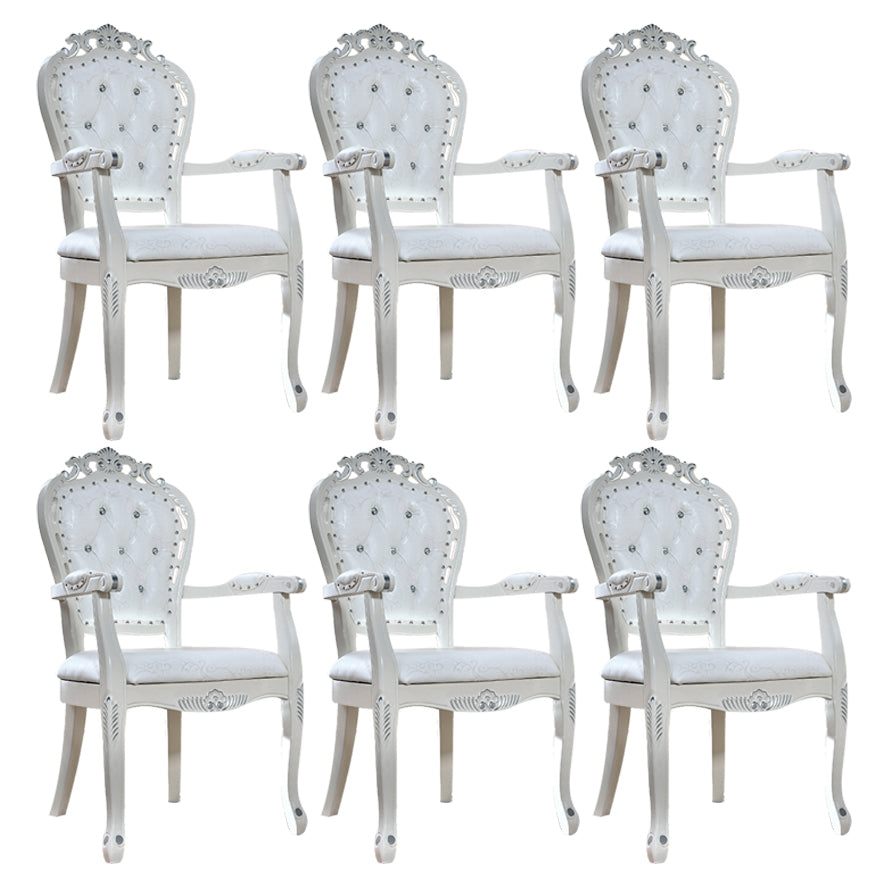 Upholstered European Style Dining Arm Chair Open Dining Chair for Restaurant