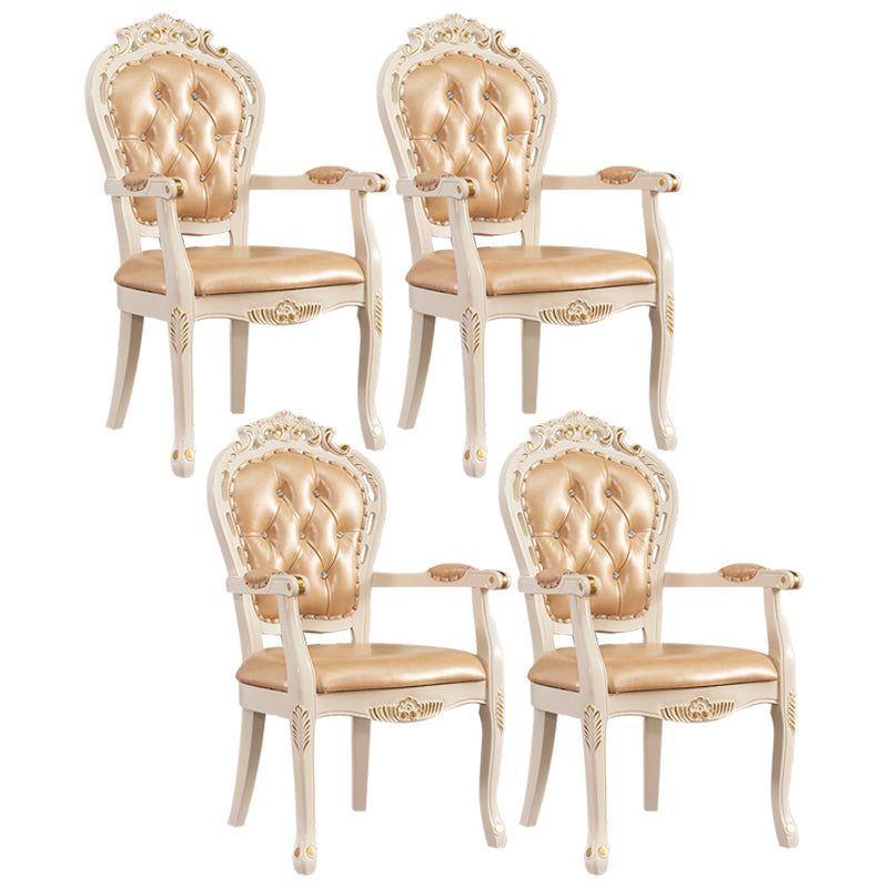 Upholstered European Style Dining Arm Chair Open Dining Chair for Restaurant