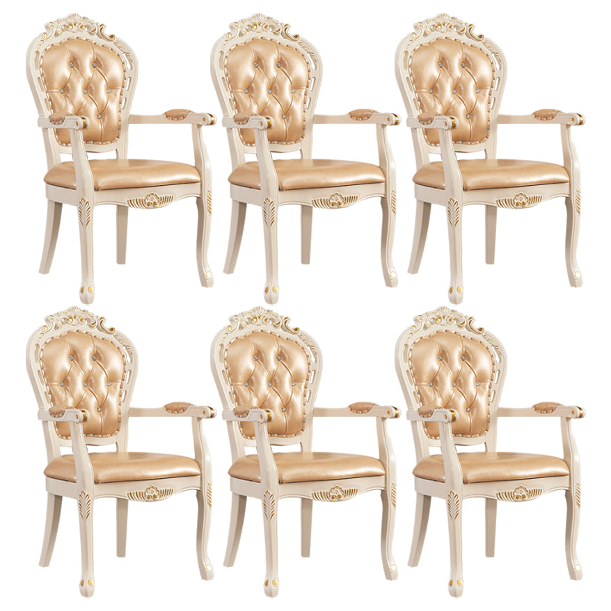 Upholstered European Style Dining Arm Chair Open Dining Chair for Restaurant