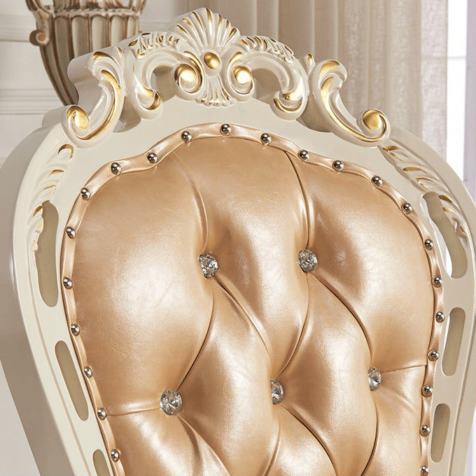 Upholstered European Style Dining Arm Chair Open Dining Chair for Restaurant