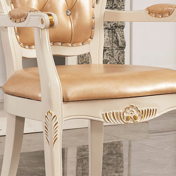 Upholstered European Style Dining Arm Chair Open Dining Chair for Restaurant