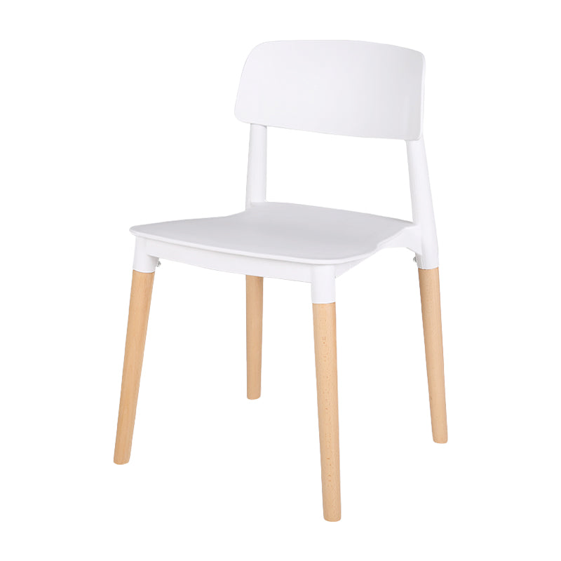 Chaise de salle à manger en plastique de style moderne, chaise latérale de salle à manger à dossier ouvert pour la cuisine