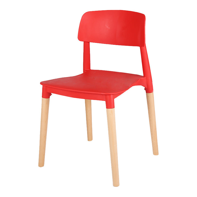 Modern Style Plastic Dining Chair Open Back Dining Side Chair for Kitchen
