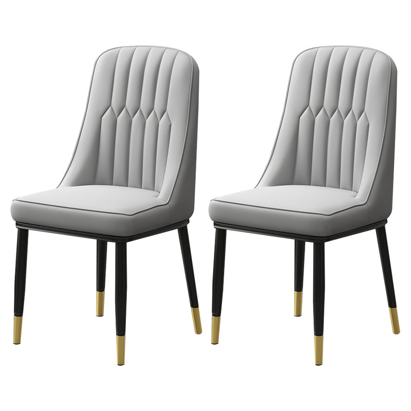 Scandinavian Style Metal Dining Chairs Dining Room Armless Parsons Chair