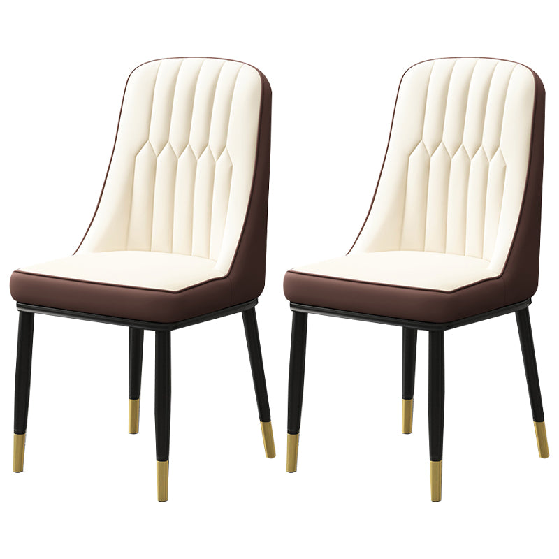 Scandinavian Style Metal Dining Chairs Dining Room Armless Parsons Chair