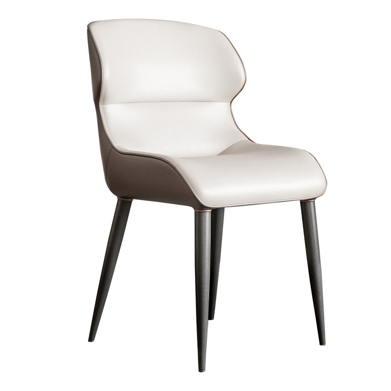 Chaise d'intérieur et d'extérieur en métal moderne, chaise d'appoint sans accoudoirs pour salle à manger