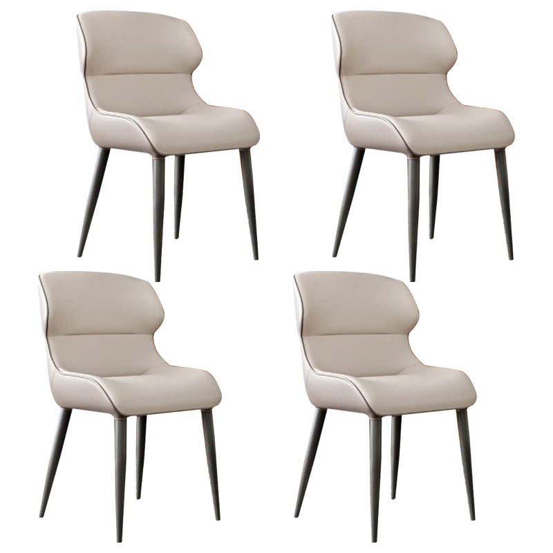 Chaise d'intérieur et d'extérieur en métal moderne, chaise d'appoint sans accoudoirs pour salle à manger