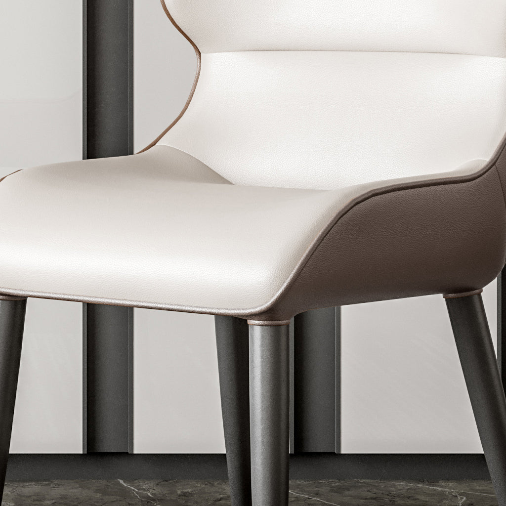 Chaise d'intérieur et d'extérieur en métal moderne, chaise d'appoint sans accoudoirs pour salle à manger