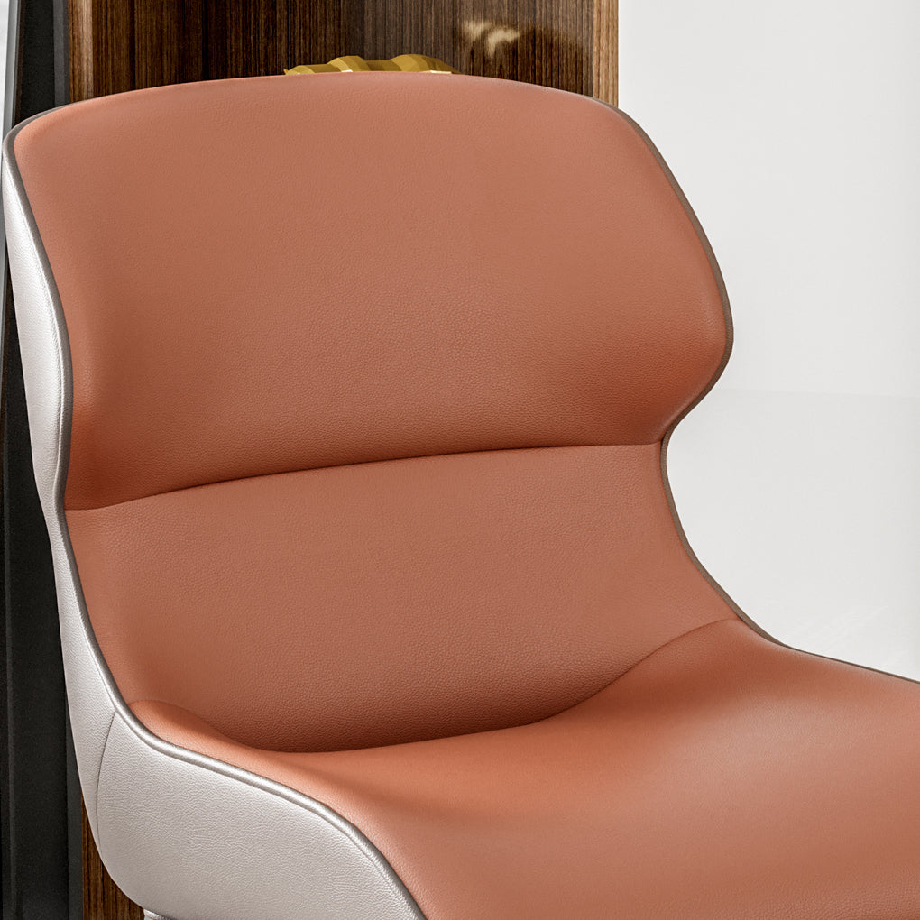 Chaise d'intérieur et d'extérieur en métal moderne, chaise d'appoint sans accoudoirs pour salle à manger