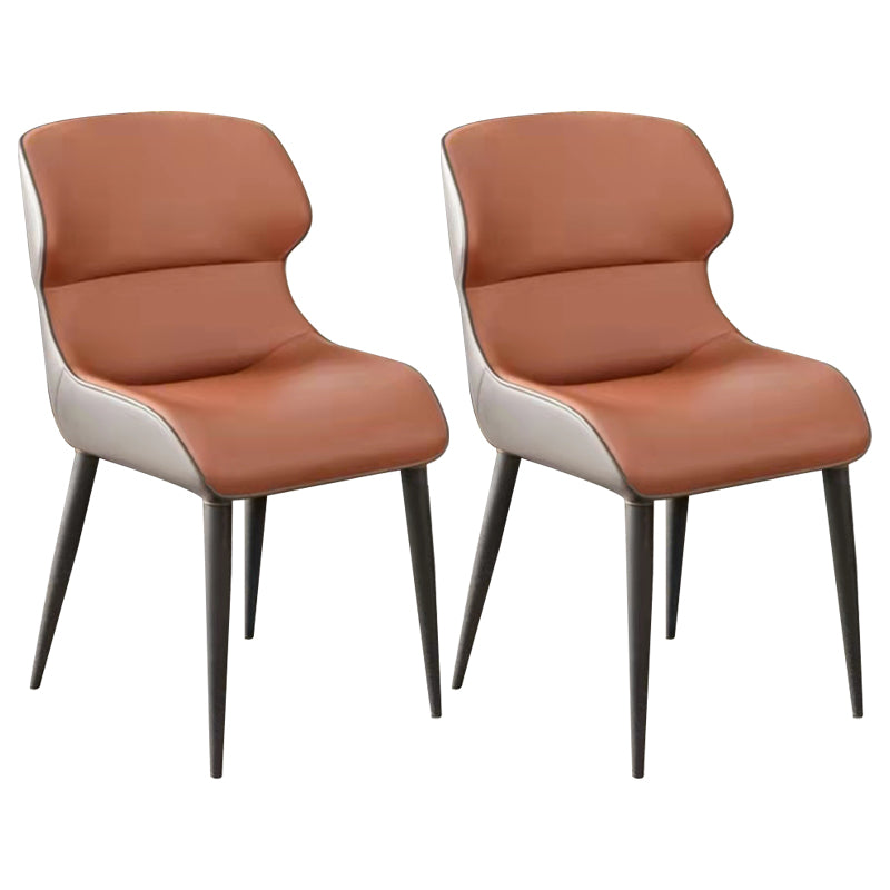 Chaise d'intérieur et d'extérieur en métal moderne, chaise d'appoint sans accoudoirs pour salle à manger