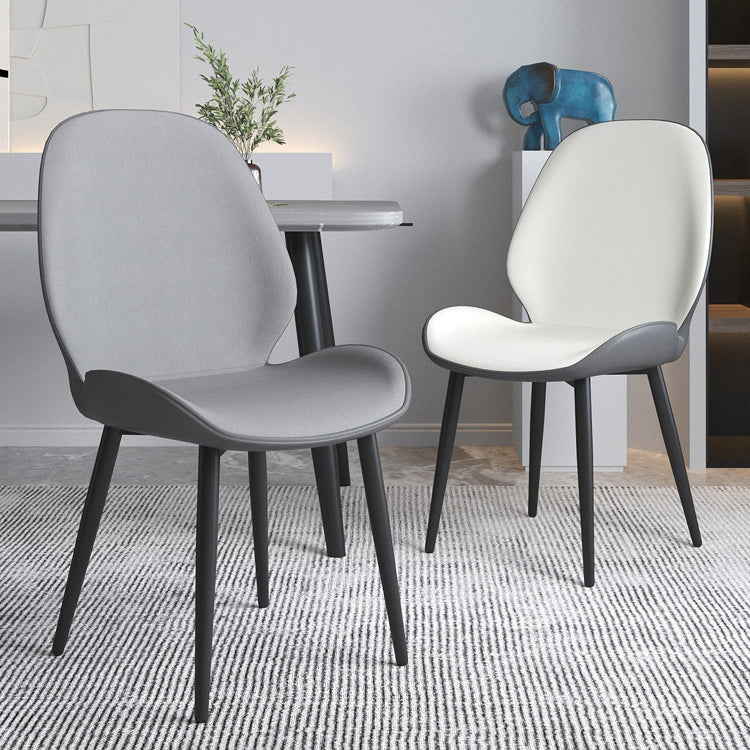 Contemporary Indoor-Outdoor Metal Chair Home Wingback Armless Side Chair