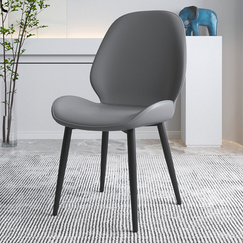 Contemporary Indoor-Outdoor Metal Chair Home Wingback Armless Side Chair