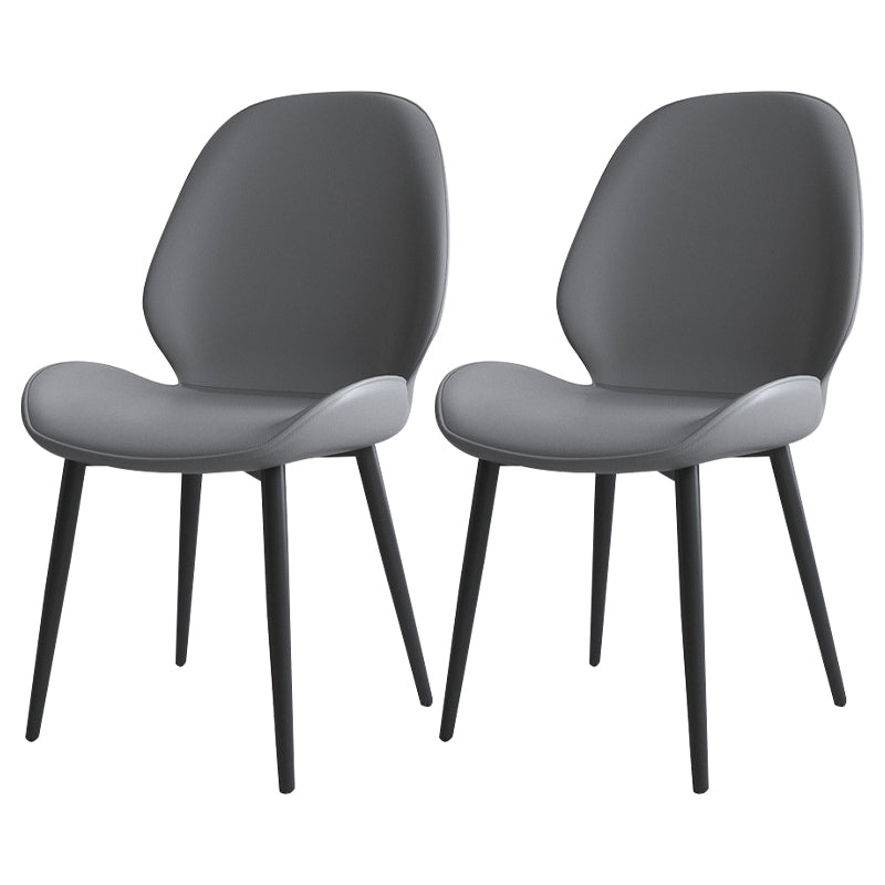 Contemporary Indoor-Outdoor Metal Chair Home Wingback Armless Side Chair