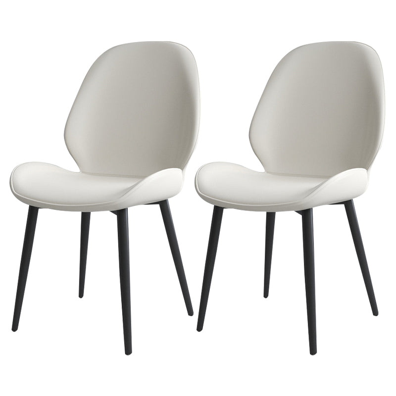 Contemporary Indoor-Outdoor Metal Chair Home Wingback Armless Side Chair