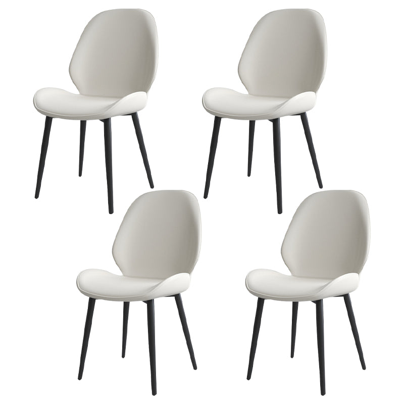 Contemporary Indoor-Outdoor Metal Chair Home Wingback Armless Side Chair