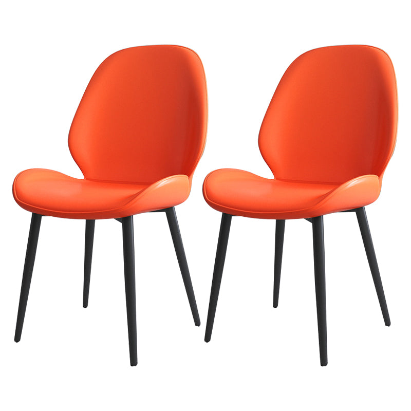 Contemporary Indoor-Outdoor Metal Chair Home Wingback Armless Side Chair