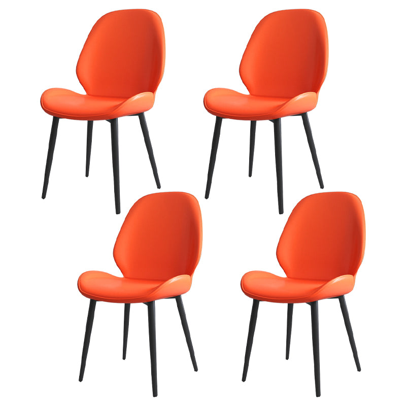 Contemporary Indoor-Outdoor Metal Chair Home Wingback Armless Side Chair