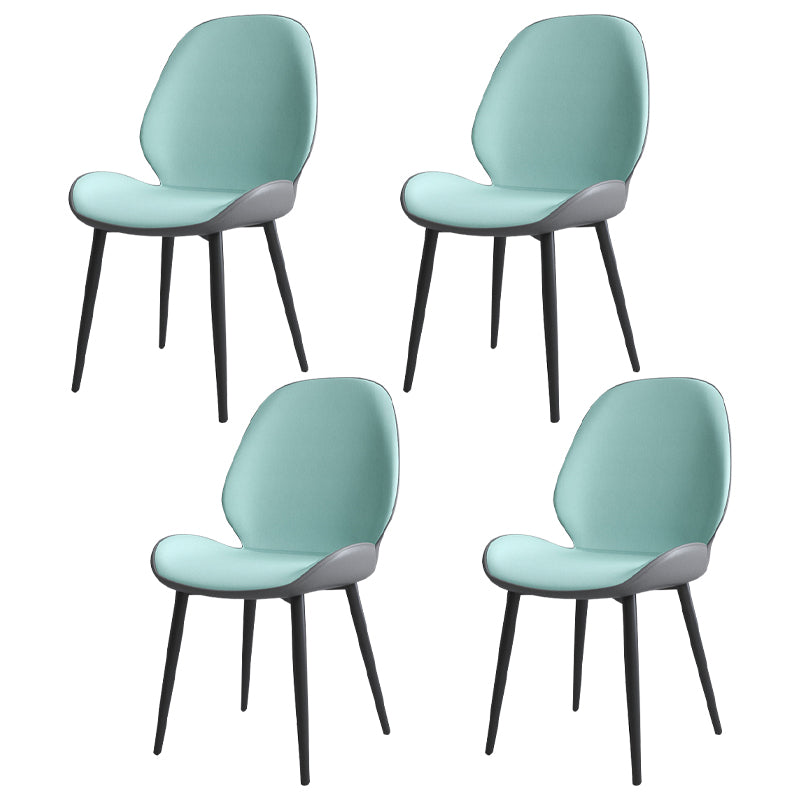 Contemporary Indoor-Outdoor Metal Chair Home Wingback Armless Side Chair