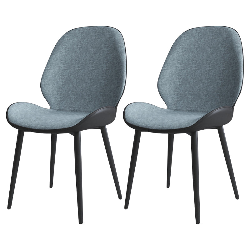 Contemporary Indoor-Outdoor Metal Chair Home Wingback Armless Side Chair