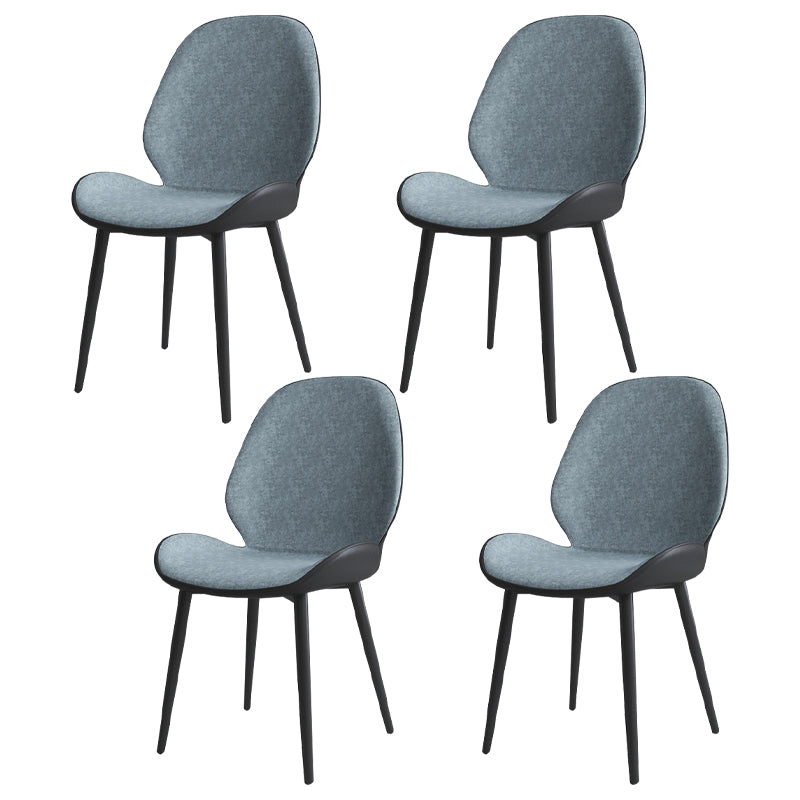 Contemporary Indoor-Outdoor Metal Chair Home Wingback Armless Side Chair