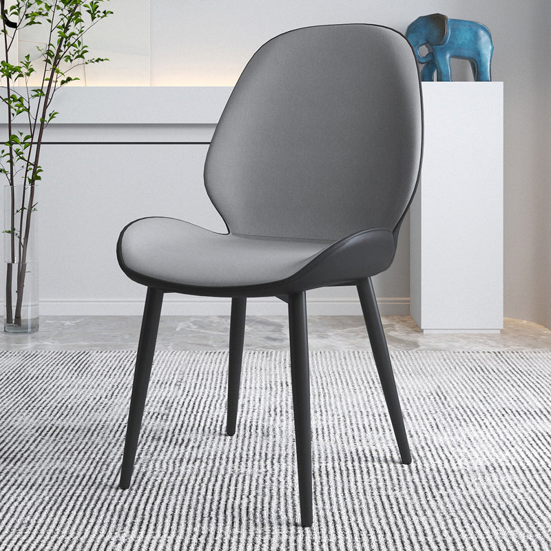Contemporary Indoor-Outdoor Metal Chair Home Wingback Armless Side Chair
