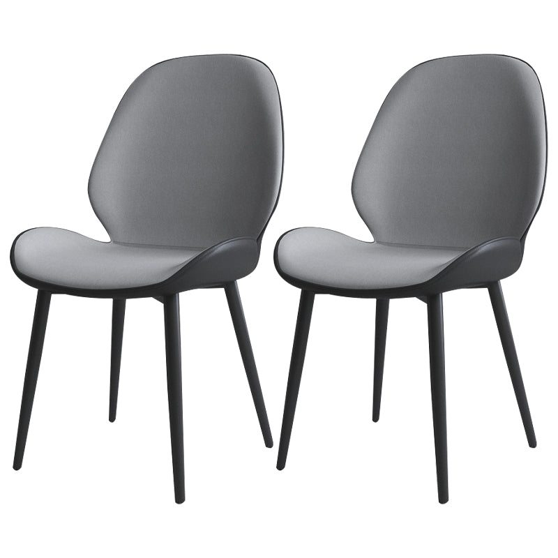 Contemporary Indoor-Outdoor Metal Chair Home Wingback Armless Side Chair