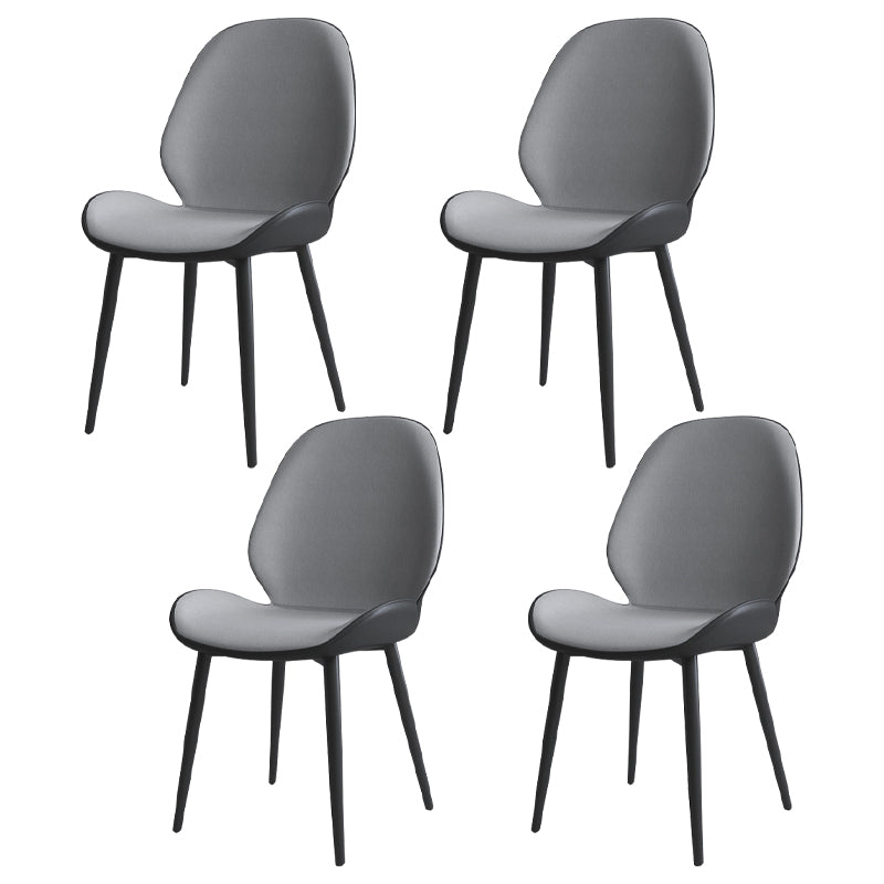 Contemporary Indoor-Outdoor Metal Chair Home Wingback Armless Side Chair