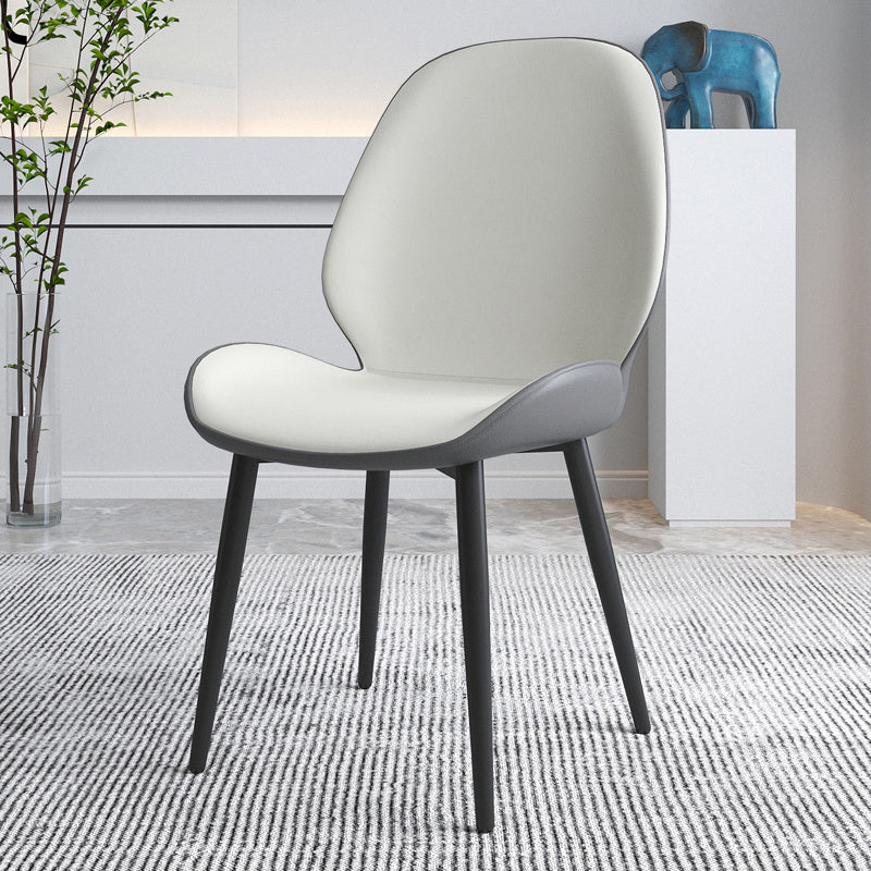 Contemporary Indoor-Outdoor Metal Chair Home Wingback Armless Side Chair