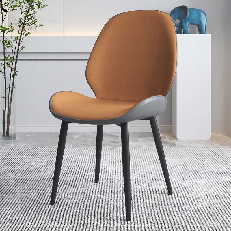 Contemporary Indoor-Outdoor Metal Chair Home Wingback Armless Side Chair