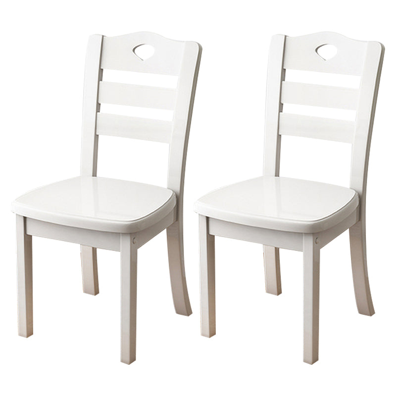 Contemporary Indoor-Outdoor Wood Chair Home Armless Ladder Back Dining Chair