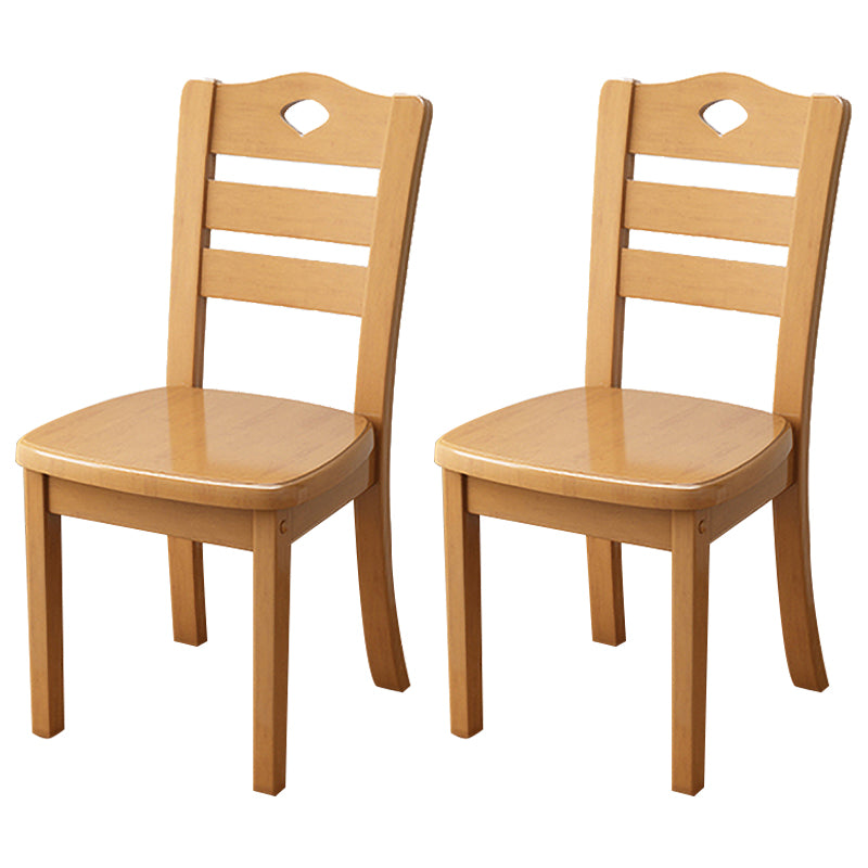 Contemporary Indoor-Outdoor Wood Chair Home Armless Ladder Back Dining Chair