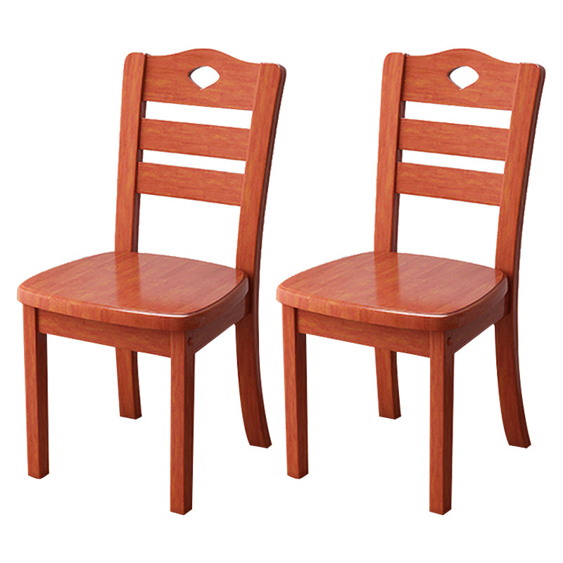 Contemporary Indoor-Outdoor Wood Chair Home Armless Ladder Back Dining Chair