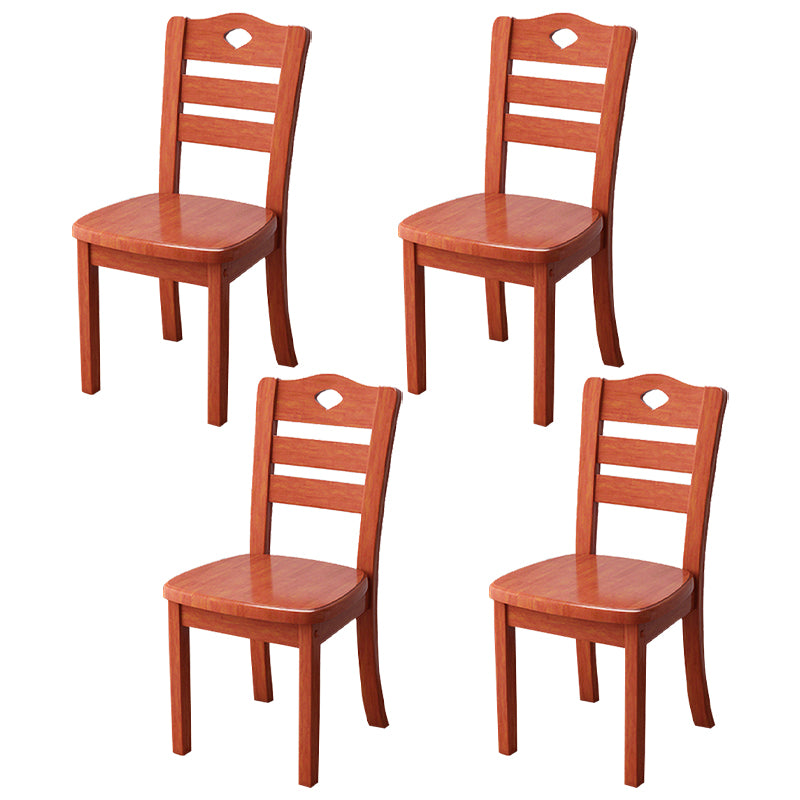 Contemporary Indoor-Outdoor Wood Chair Home Armless Ladder Back Dining Chair