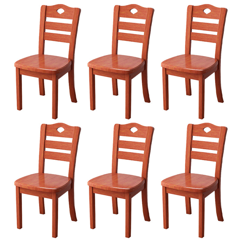 Contemporary Indoor-Outdoor Wood Chair Home Armless Ladder Back Dining Chair
