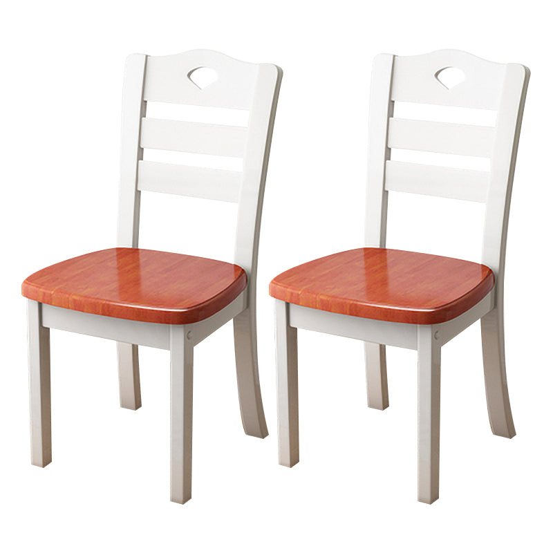 Contemporary Indoor-Outdoor Wood Chair Home Armless Ladder Back Dining Chair