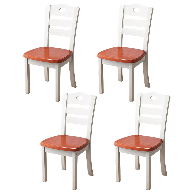Contemporary Indoor-Outdoor Wood Chair Home Armless Ladder Back Dining Chair