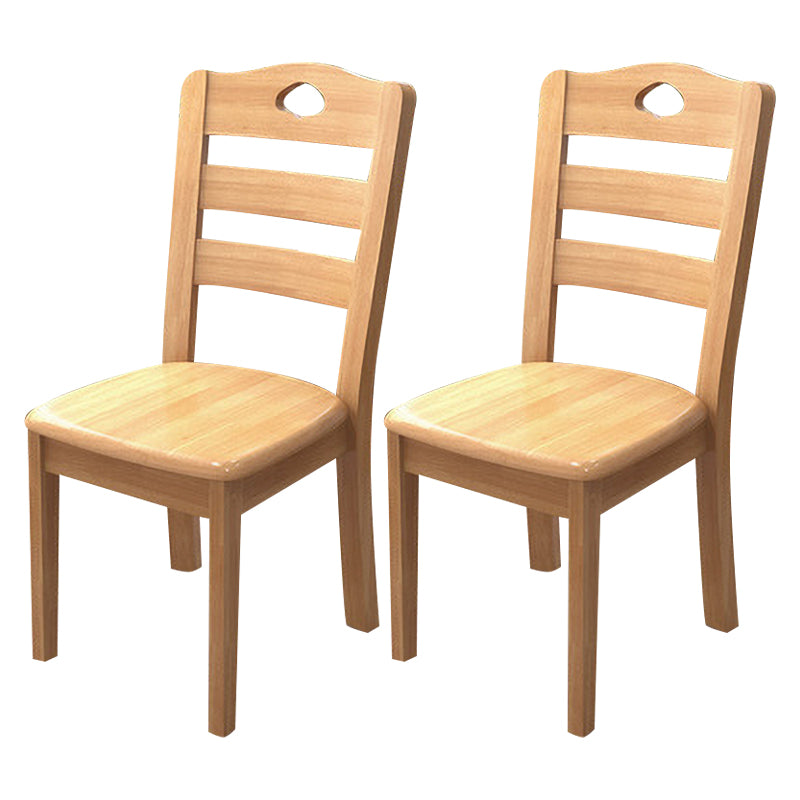 Contemporary Indoor-Outdoor Wood Chair Home Armless Ladder Back Dining Chair
