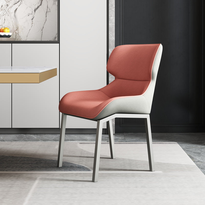 Contemporary Metal Dining Room Armless chairs Wingback Side Chair for Home Use