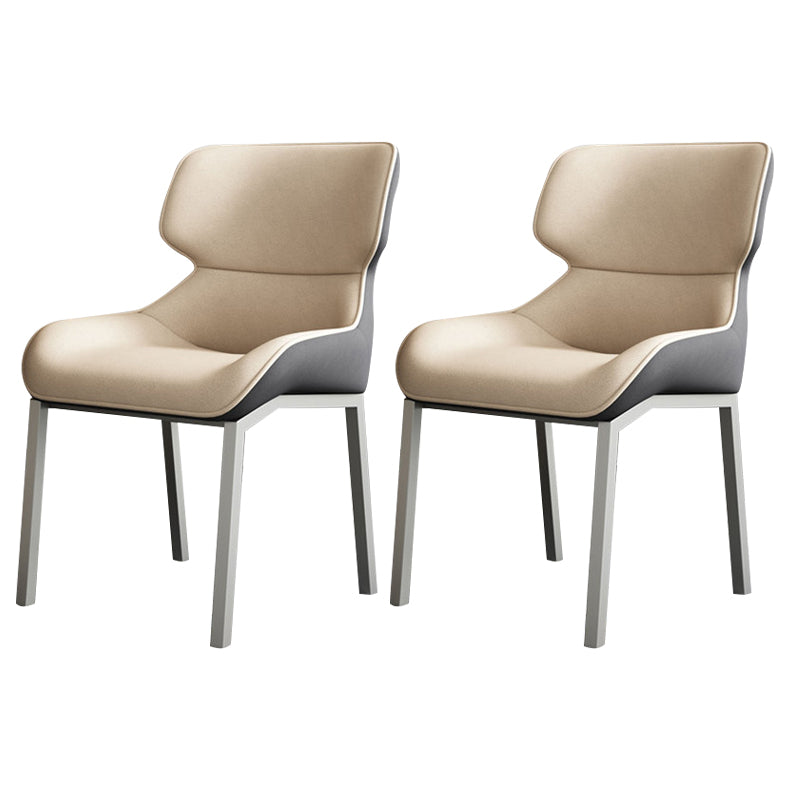Contemporary Metal Dining Room Armless chairs Wingback Side Chair for Home Use