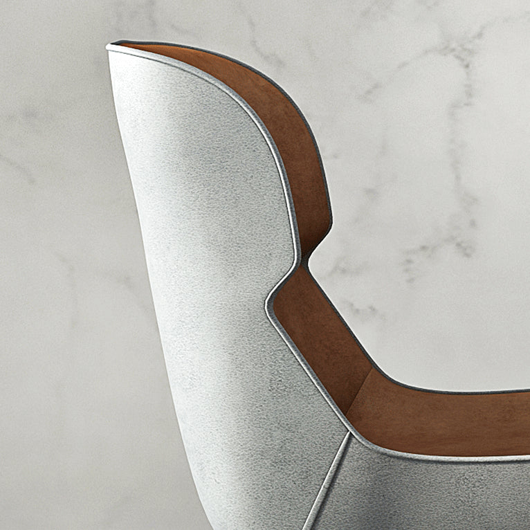 Contemporary Metal Dining Room Armless chairs Wingback Side Chair for Home Use