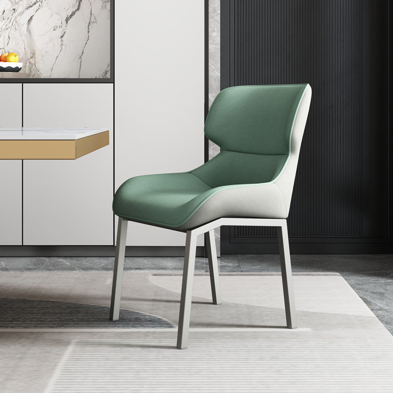 Contemporary Metal Dining Room Armless chairs Wingback Side Chair for Home Use