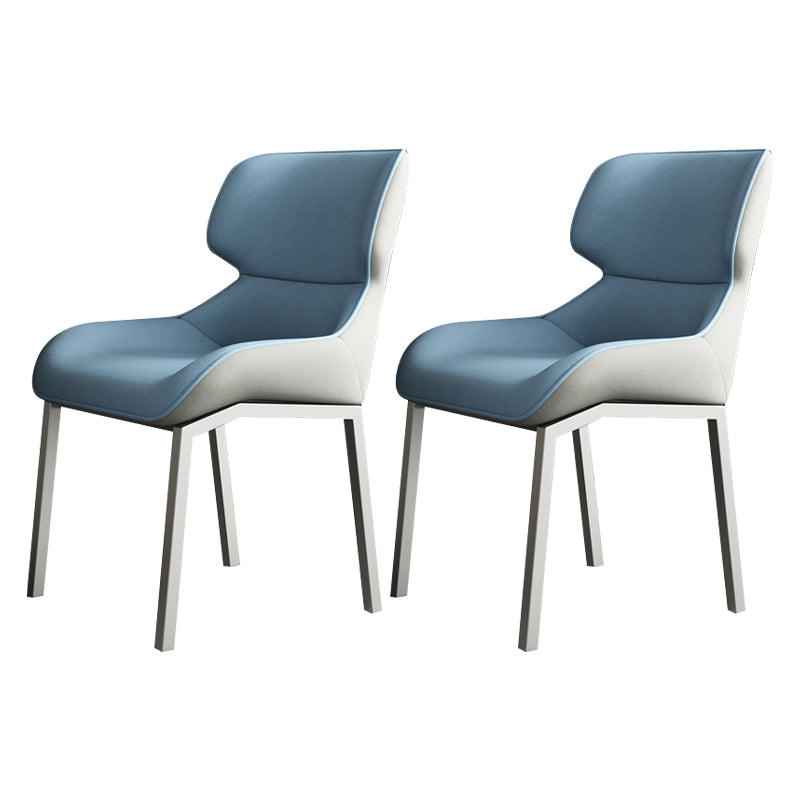 Contemporary Metal Dining Room Armless chairs Wingback Side Chair for Home Use