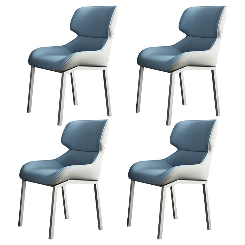 Contemporary Metal Dining Room Armless chairs Wingback Side Chair for Home Use