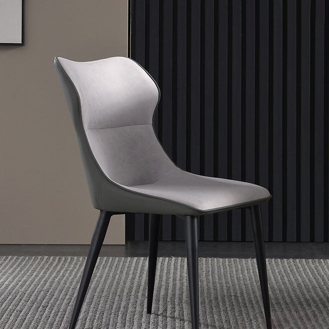 Contemporary Metal Dining Room Armless chairs Upholstered Side Chairs for Home Use