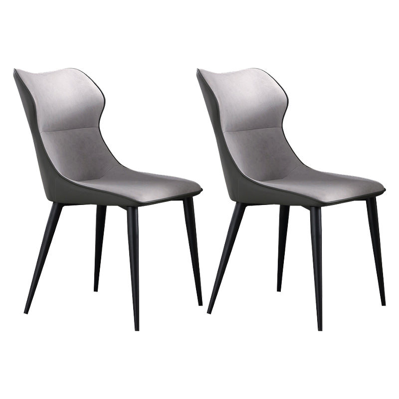Contemporary Metal Dining Room Armless chairs Upholstered Side Chairs for Home Use