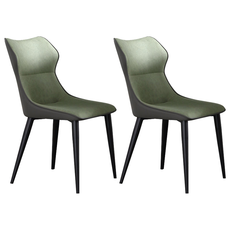 Contemporary Metal Dining Room Armless chairs Upholstered Side Chairs for Home Use