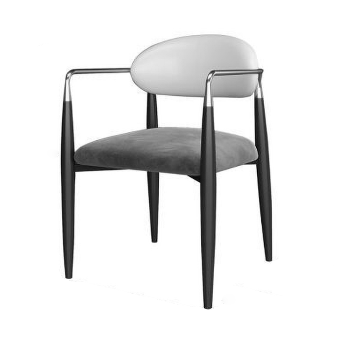 Chaise de salle à manger de salle à manger à manger en métal contemporain pour la cuisine
