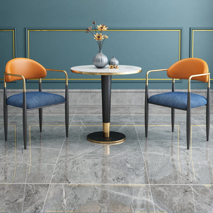 Chaise de salle à manger de salle à manger à manger en métal contemporain pour la cuisine